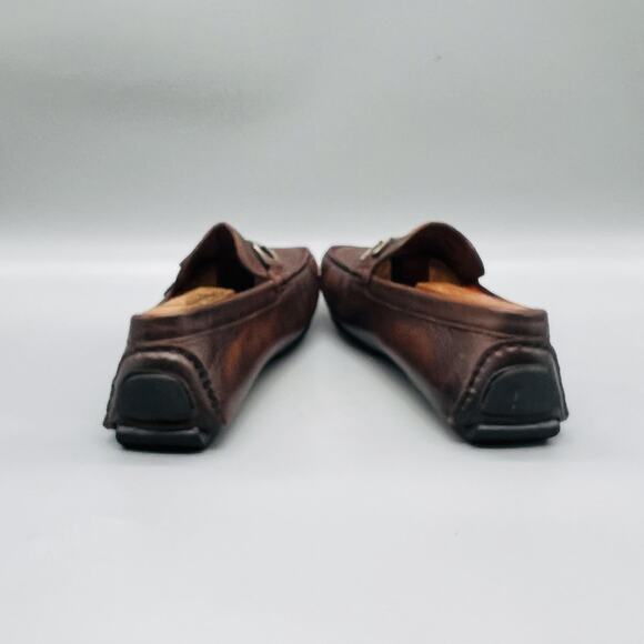 Donald Pliner Shoes Mens 8.5 Brown Leather Victor GW Bit Driving Loafers Comfort main image 6